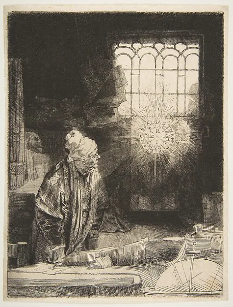 Rembrandt van Rijn, A Scholar in His Study (‘Faust’), c. 1652