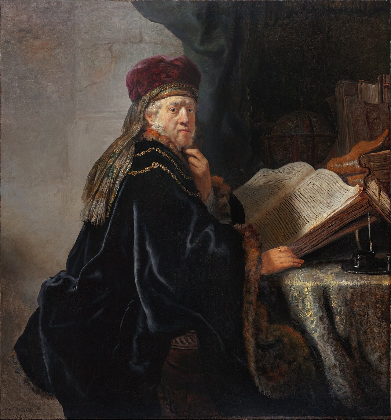 Rembrandt van Rijn, A Scholar in His Study, 1634