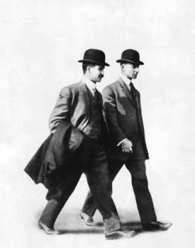 The Wright Brothers walking